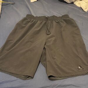Adidas Men's Charcoal Athletic Shorts large
